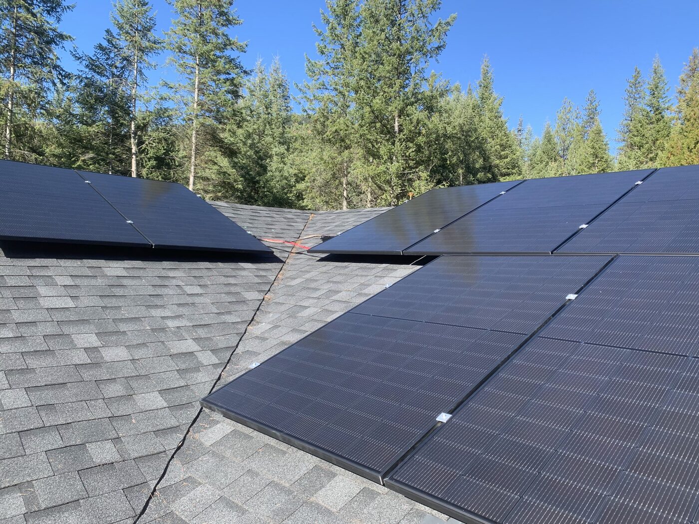 Rooftop solar Okanagan forest